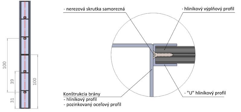 téglalap keresztmetszetű lamella