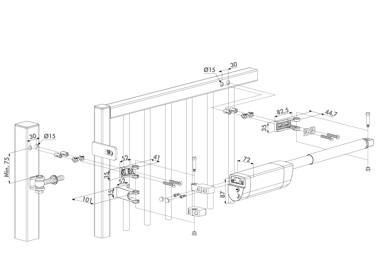 LOCINOX SAMSON-2 telepítési rajz