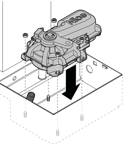 L-FAB – a motor rögzítése az alapozódobozban