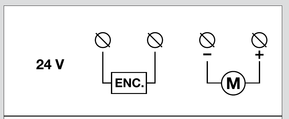 NICE Toona 6–7 – a 24 V-os motor és az enkóder eredeti kapcsolási rajza NICE Toona 6–7 – a 24 V-os motor és az enkóder eredeti kapcsolási rajza