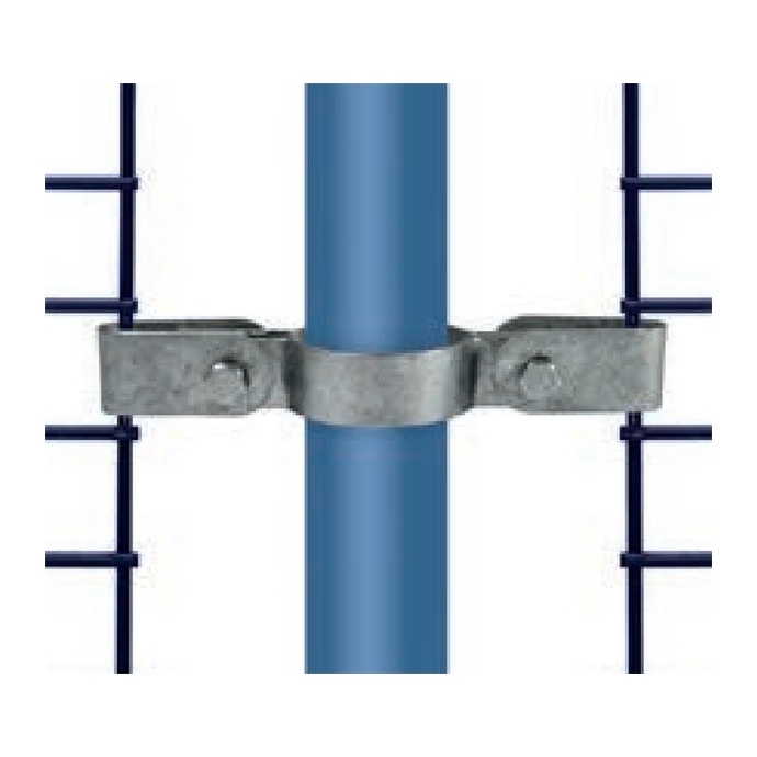 Horganyzott bilincs kerítéspanelek 42,4 mm-es oszlophoz való rögzítéséhez, átmenő kivitel