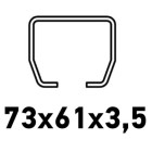 73x61x3,5 mm-es C-profillal