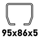 95x86x5 mm-es C-profillal