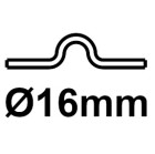 U16 alakú sínek
