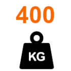 A kapu tömege legfeljebb 400 kg
