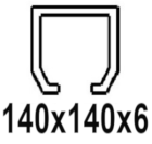 140x140x6 mm-es C-profilhoz