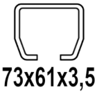 73x61x3,5 mm-es C-profilhoz