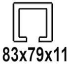 83x79x11 mm-es C-profilhoz