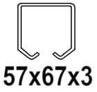 57x67x3-as C-profilhoz