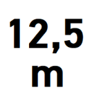 Átjáró szélessége: legfeljebb 12,5 m