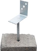 L alakú, 60 mm-es oszloptalp betonacéllal L alakú, 60 mm-es oszloptalp betonacéllal