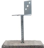 L alakú, 60 mm-es oszloptalp betonacéllal L alakú, 60 mm-es oszloptalp betonacéllal