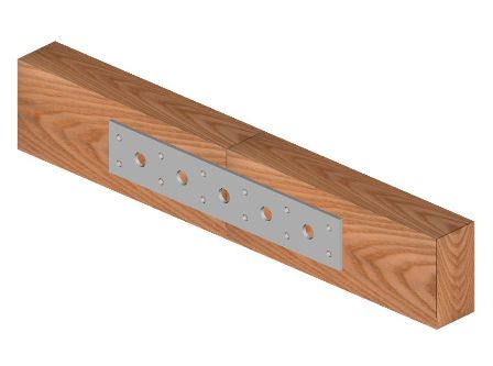 Példa a 40 mm-es furatokkal ellátott kötőlemez használatára Példa a 40 mm-es furatokkal ellátott kötőlemez használatára