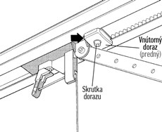 7. Lazítsa meg mindkét mechanikus végállásütközőt. Az első ütközőt csúsztassa a kocsihoz, majd tolja a kocsit a zárás irányába, és húzza meg az ütközőt. 7. Lazítsa meg mindkét mechanikus végállásütközőt. Az első ütközőt csúsztassa a kocsihoz, majd tolja a kocsit a zárás irányába, és húzza meg az ütközőt.