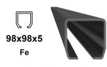 98 × 98 × 5 mm-es C-profil, Fe