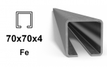 70 × 70 × 4 mm-es C-profil, Fe