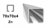 70 × 70 × 4 mm-es C-profil, Zn