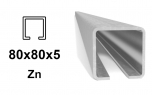 80 × 80 × 5 mm-es C-profil, Zn