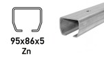 CAIS 95 × 86 × 5 mm-es C-profil, Zn