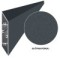 Alumínium kerítésléc 108x16 mm, paralelogramma alakú, strukturált antracit RAL7016, 2 m